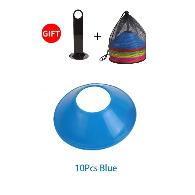 Elevate Your Game with 10Pcs Colorful Soccer Training Cones & Carry Bag - Perfect for Agility Drills and Sports Training