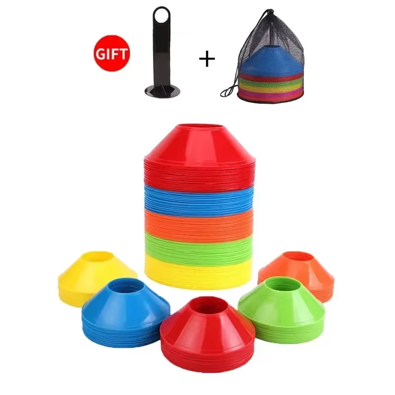 Elevate Your Game with 10Pcs Colorful Soccer Training Cones & Carry Bag - Perfect for Agility Drills and Sports Training