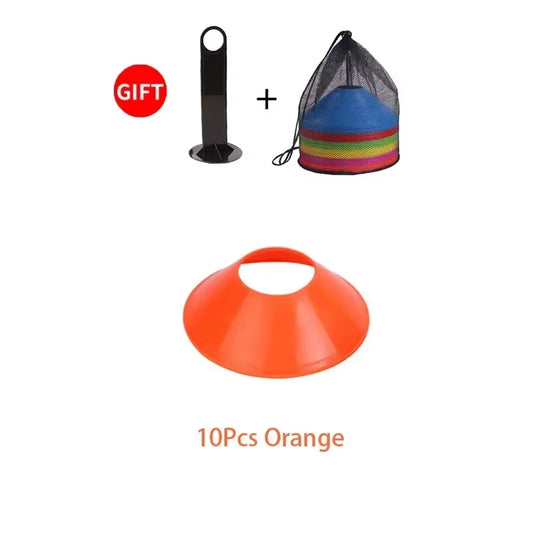 Elevate Your Game with 10Pcs Colorful Soccer Training Cones & Carry Bag - Perfect for Agility Drills and Sports Training