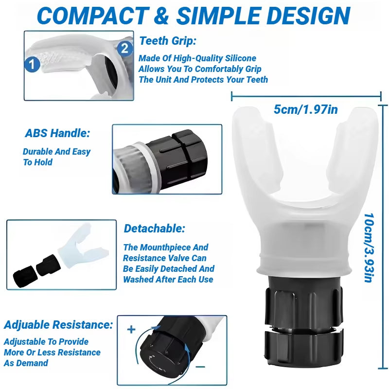 Elevate Your Endurance with the Portable Breathing Exercise Device - Adjustable Resistance for Optimal Lung Fitness
